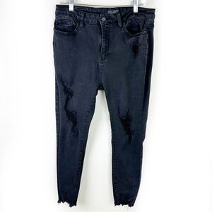Judy Blue Jeans Women's black skinny distressed denim size: 15/32